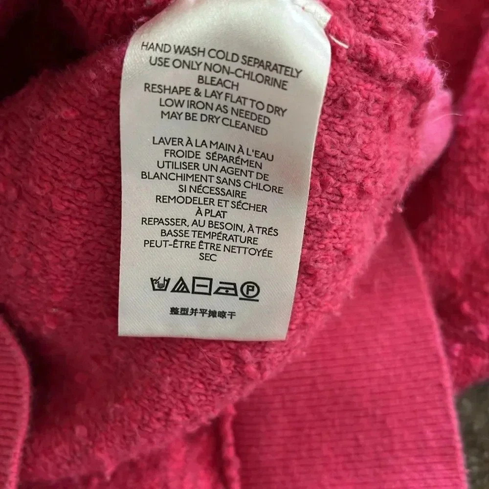 Free People Found My Friend Pullover Pink Fuzzy Soft Crewneck Sweatshirt Small - Picture 11 of 13